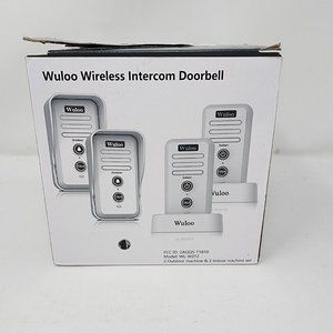 Wuloo Wireless Doorbells Intercoms Black WL-W2T2 2 Outdor 2 Indoor Machine Set